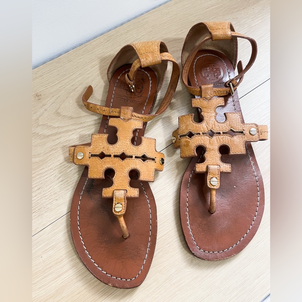 Tory Burch Chandler Sandals Tan Size 8.5